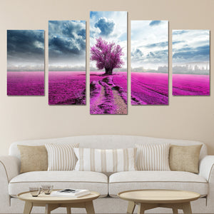 Purple trees canvas