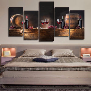 Red wine glass canvas