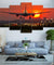 Airplane in the sunset canvas