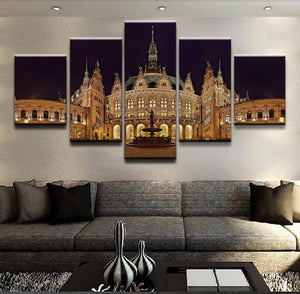 German Hamburger statue canvas