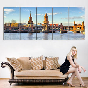 Oberbaumbrücke Leinwand Not Framed